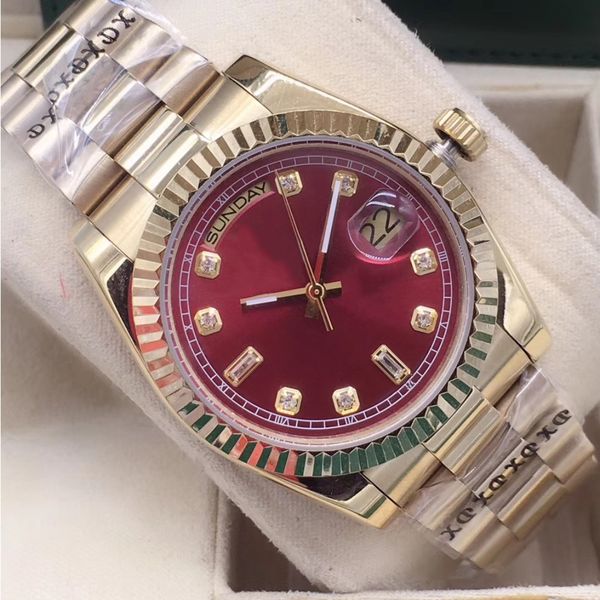 

womens watch designer puzzle daydate watches 2813 log automatic mechanical stainless steel waterproof 36mm womens diamond watch christmas pr, Slivery;brown