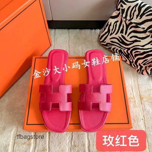 

flat high women's women family designer beach oran h slipper sandal summer h leather slippers version bottom sandals leisure wear h-sli