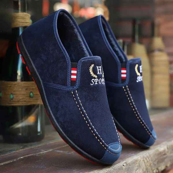 

trainers walking shoes sneakers thickening plushing warm comfortable dark blue black sneakers size 39-44, White;red