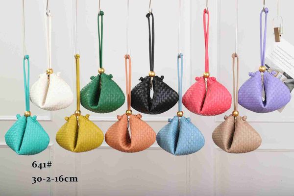 

handwoven versatile tucked down one shoulder handheld crossbody dumplings gold ball bun