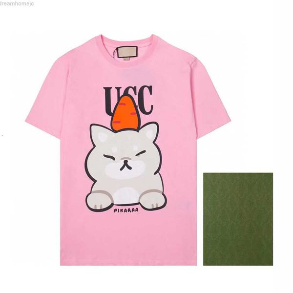 

the new cute cartoon cat big printing t-shirt fashion style daily casual short sleeve women loose clothing, White
