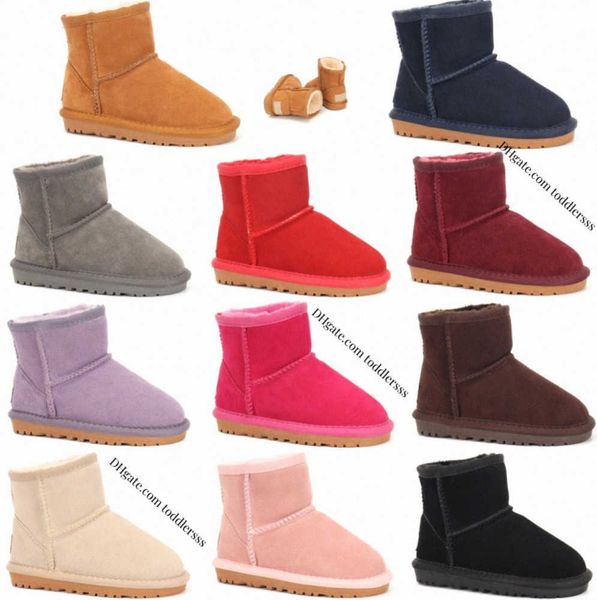 

australia classic kids ultra mini short boots girls winter snow boot designer baby kid youth uggi shoes toddler uggitys wgg warm furry sneak, Black;grey
