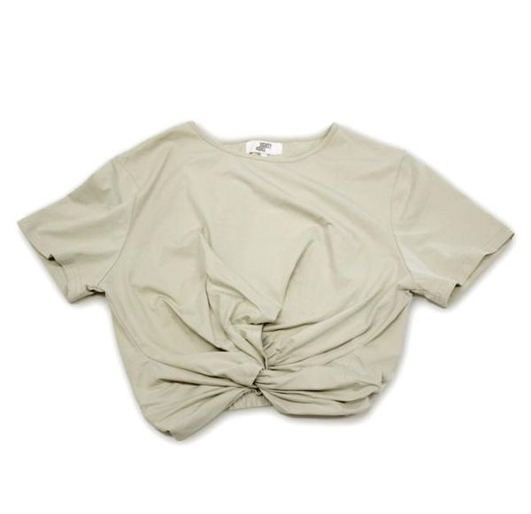 

women039s fashion allmatch casual waist shortsleeved t shirt ladies7865681, White