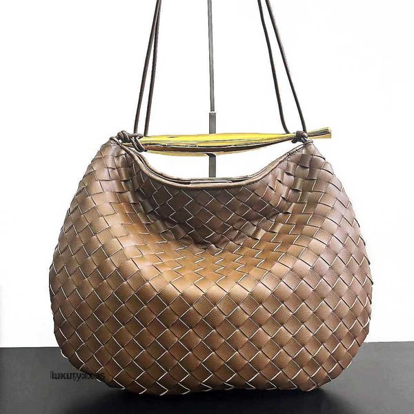 

bags bag designer shark bottegac sardine leisure same venetaz handle sardines woven metal leather fashion half moon portable women's 39