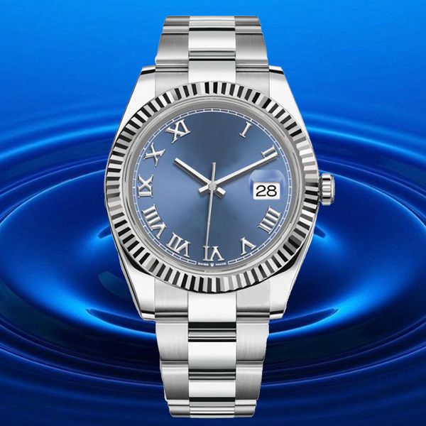 

wristwatch mens automatic mechanical watches 36/41mm 8215 movement full stainless steel diamond bezel waterproof luminous gold moissanite wa, Slivery;brown