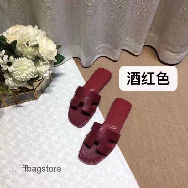 

flat oran slipper h h slippers designer beach sandals summer sandal heels bottom leather sheepskin women large 41-42 women's shoes a37e