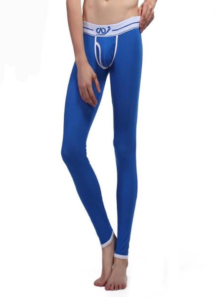 

modal mens long underwear long johns men pouch thermal pants open front tight underpants termica winter thermo legging wangjiang3298483, Black;white