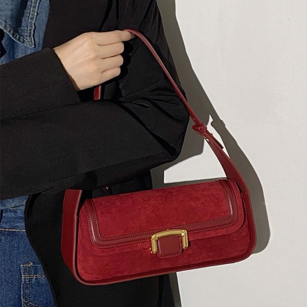 

evening bags vintage shoulder bags women autumn winter underarm bag metal buckle versatile portable small messenger bags 17661 230802