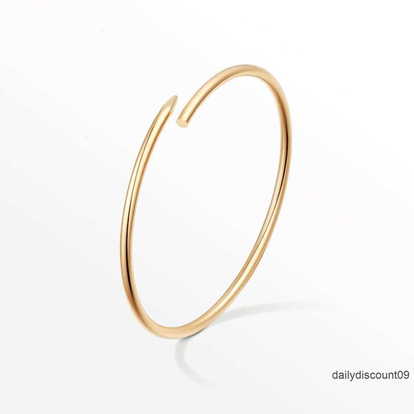 

bangle high edition small model slim nail bracelets bangles for women men aaa cubic zirconia 316l steel jewelry designer luxuryi7cr, Black