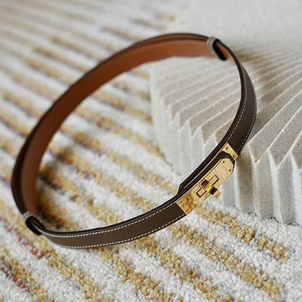 

designer versatile kelly epsom/swift calf leather women's adjustable perforated kelly belt, Black;green