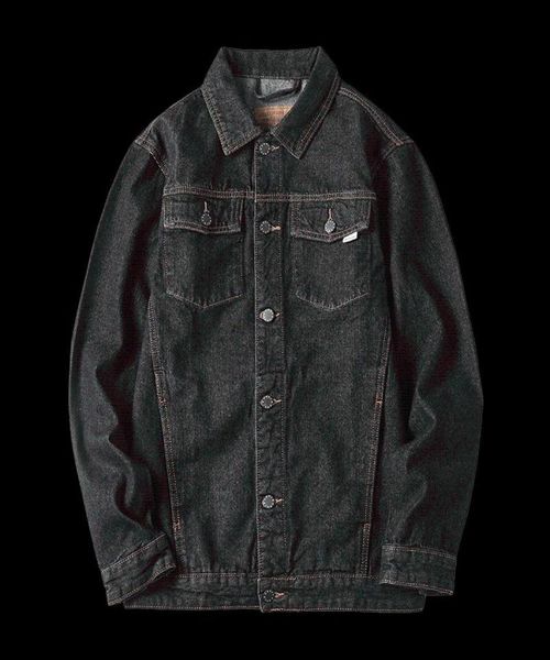 

men039s jackets portlotus spring autumn mens denim jacket plus size trendy fashion bomber ripped male cowboy jeans big and tal7016522, Black;brown