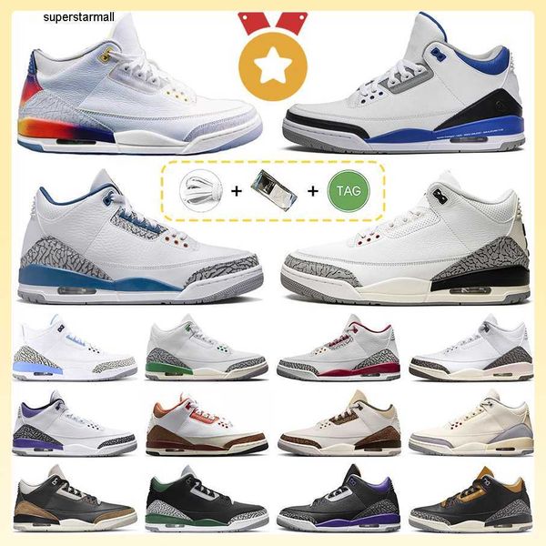 

jumpman 3 3s basketball shoes white cement fragment palomino white cement lucky green unc muslin dark iris neapolitan medellin sunset sneake, Black