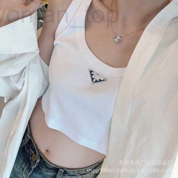 

women's tanks & camis designer 2023p home's new flat thin tank summer inner strap bepp, White