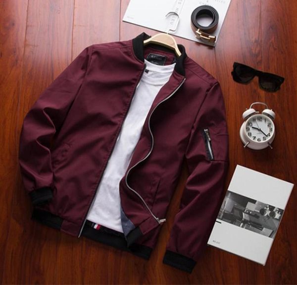 

classic men039s jackets autumnspring casual men coats bomber jacket for man slim or loose type slipper closure fashion outwear45781051642, Black;brown