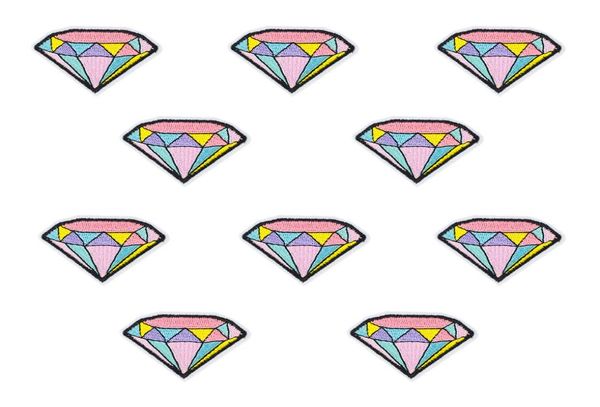 

sew embroidery patch for clothing iron on applique color diamond stripe patch for youth people jacket cartoon accessories 10 pcs1596819, Black