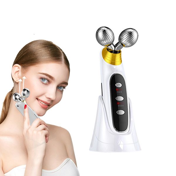 

face massager 3d ems roller beauty instrument anti aging wrinkles tool lifting rechargeable v face slimming 2023 230802