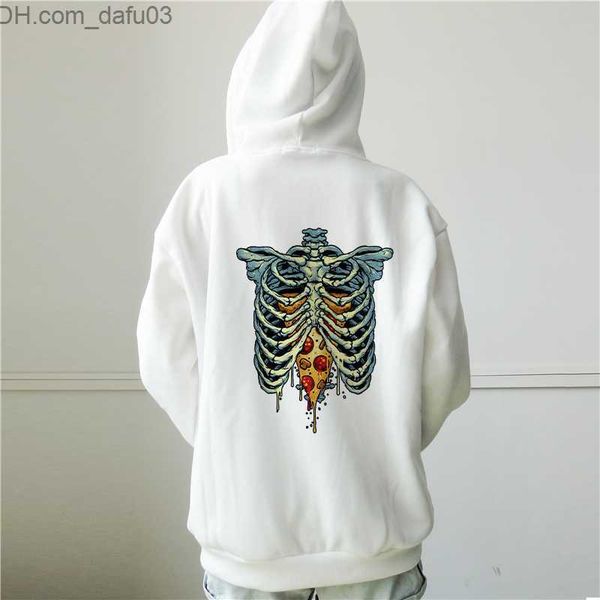 

men's hoodies sweatshirts harajuku gothic zipper hoodie women's vintage skull print oversized sweatshirt y2k aesthetics grunge pun, Black