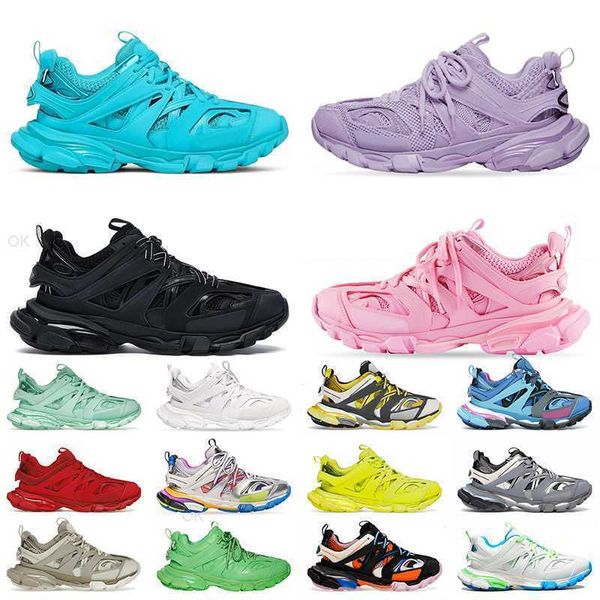 

2023 women mens track 3 3.0 designer casual shoes tracks trainers runners tess.s. gomma white mesh nylon black pink graffiti loafers shoe lu