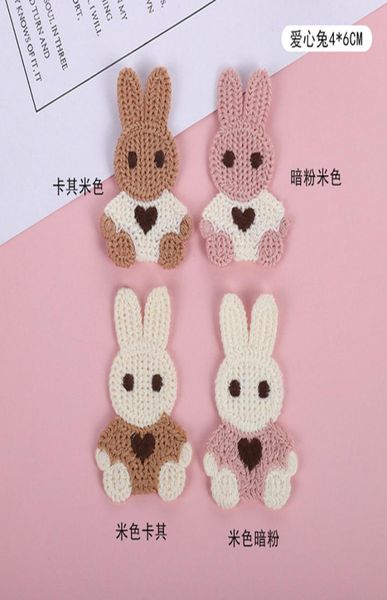 

notions cute wool knitting love bear embroidery animal patches bag jacket jeans cartoon sew on patches for clothes headdress decor3402122, Black