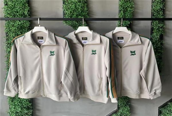 

embroidered zip jacket striped loose sports jacket sweatpants suit8866344, Black;brown