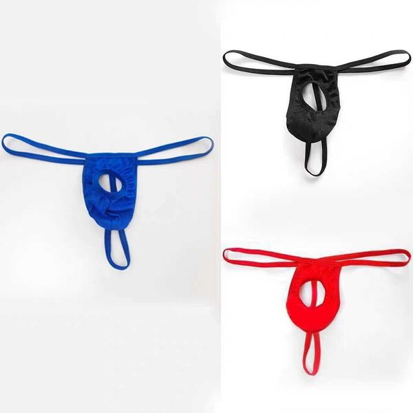 

and leaky jj thong men's interesting underpants big elastic briefs mesh silky temptation breathable 3134, Black;white