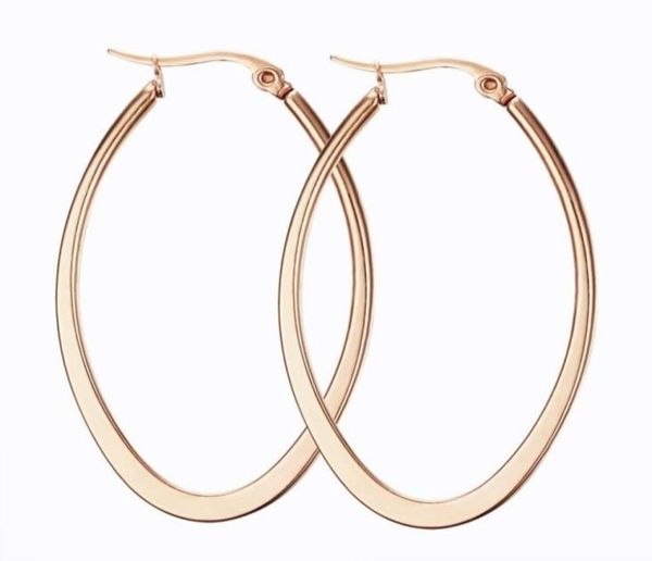 

rose gold color fashion simple lady039s circle earrings stainless steel stud earrings jewelry gift for women girls j05176311871067842, Golden;silver