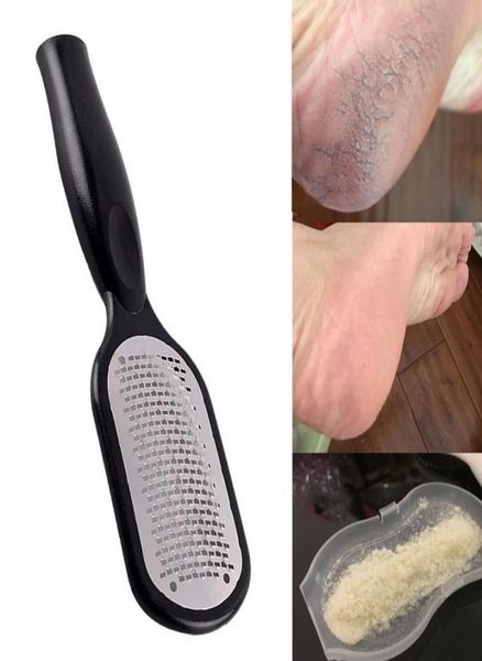 

pedicure foot file callus remover stainless steel foot scraper portable rasp colossal foot grater scrubber pro for wet dry feet9760021