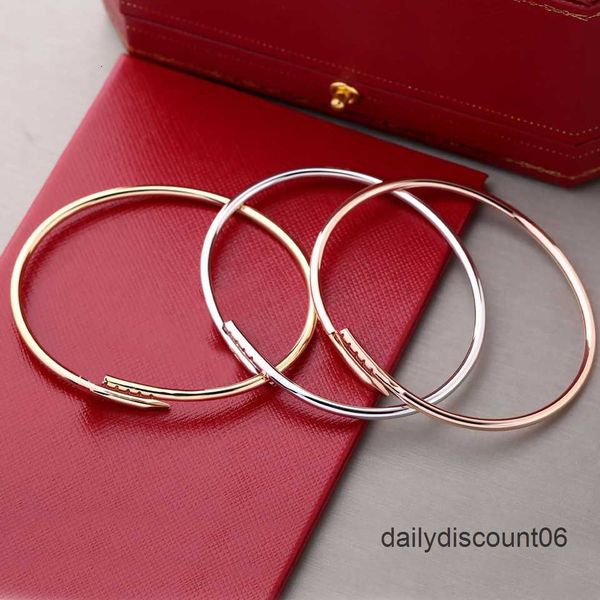 

nail bracelet carti bracelets friendship bangle mens stainless steel braclets charm armband thin bangles sister braclet pulsera plata bracci, Black