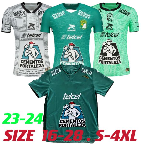 

2023 2024 club leon angel mens soccer jerseys 22 23 24 liga mx w.tesillo j.meneses home away 3rd football shirts short sleeve uniforms, Black
