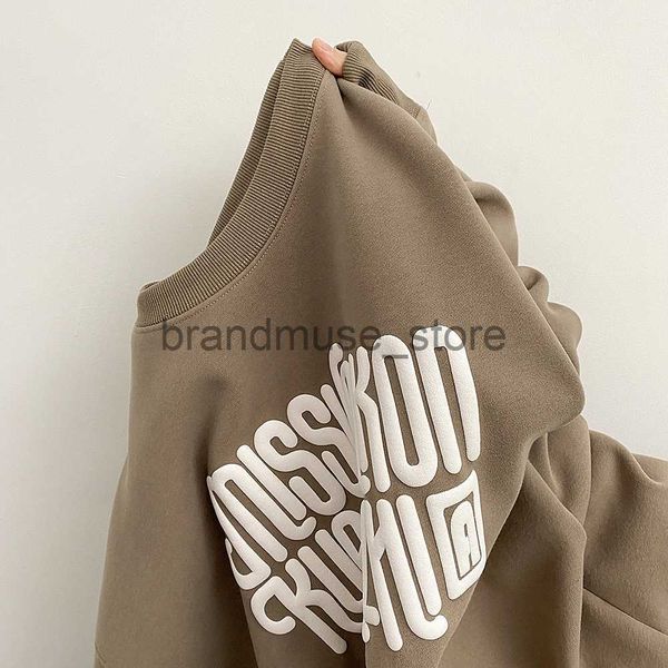 

womens hoodies sweatshirts privathinker cotton round neck women sweatshirts letter foam printing clothing spring hoodies fashion female pull, Black