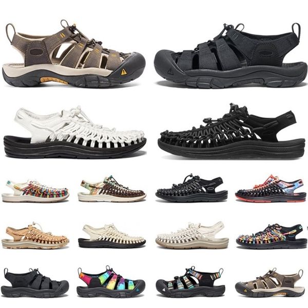 

footwear designer sandals slippers slide outdoor shoes keens uneek triple white black oreo tie dye canvas newport h2 hiking shoe mens womens
