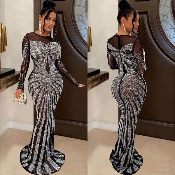 

fashion womens pure color gauze clairvoyant long sleeve dress, Black;gray