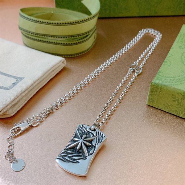 

high end luxury necklace ggsity pendant silver pattern fashion boutique designer necklace 18k gold women's jewelry gift xtfcyha yfdsgu