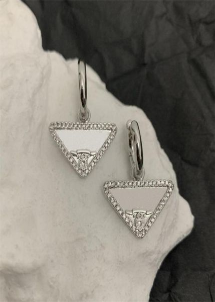 

fashion earings women men jewelry designer accessories womens luxurys designers stud triangle hoop gold earring pearl party gift3910858, Golden