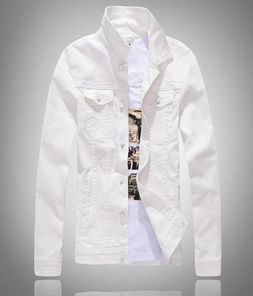 

men039s jackets fashion men denim jacket cowboy white jeans casual slim fit cotton coat outwear male clothesmen039s9878280, Black;brown