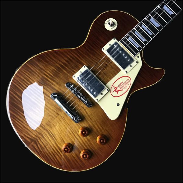 

mahogany fingerboard lp electric guitar, yellow link, tobacco explosion maple solid mahogany electric guitar body, ing