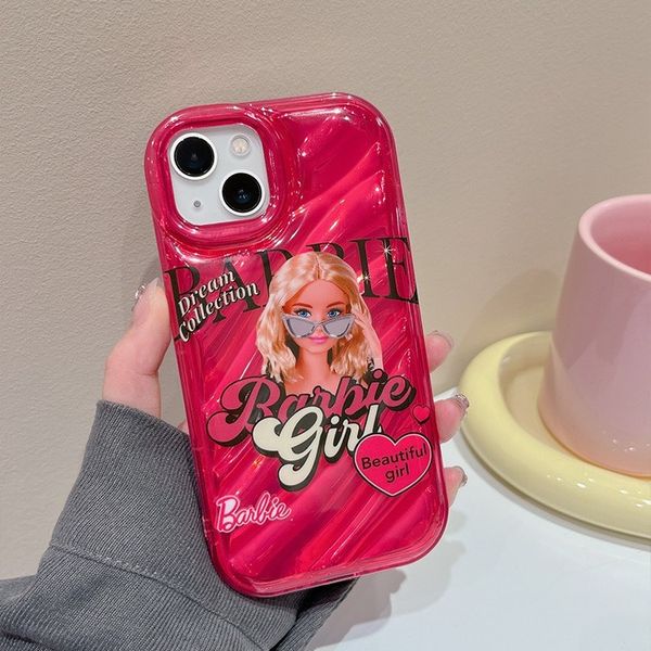 

ins selling black pink barbie cell phone case soft tpu protetive case for iphone 14/13/12/11 plus pro max 7 8 plus barbie case