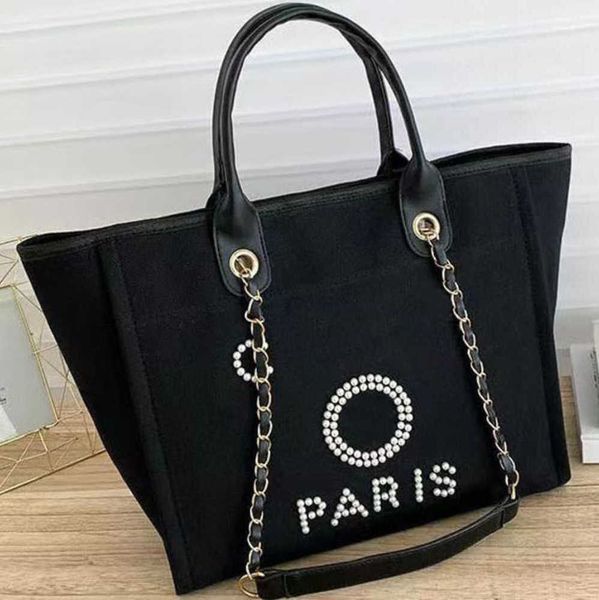 

fashion luxury women's beach bags pearl hand bag brand cc designers women tote evening handbag large capacity female backpacks small po, Black;red