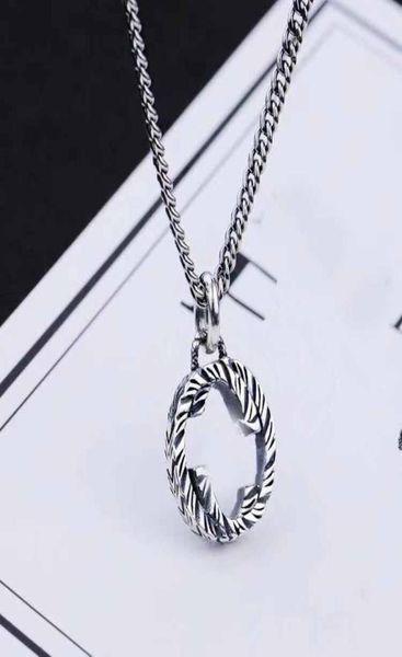 

letter thai silver chain necklace retro couple necklace hip hop men and women pendant jewelry gift accessory2617887