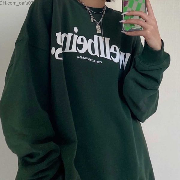 

men's hoodies sweatshirts 2021 american vintage cotton korean letter printed hoodie automatic long sleeve loose women's z230803, Black