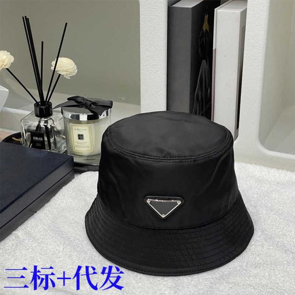 

r luxury home p 2023 classic fashion closed eyes inverted triangle black bucket hat for couples sunscreen, Blue;gray