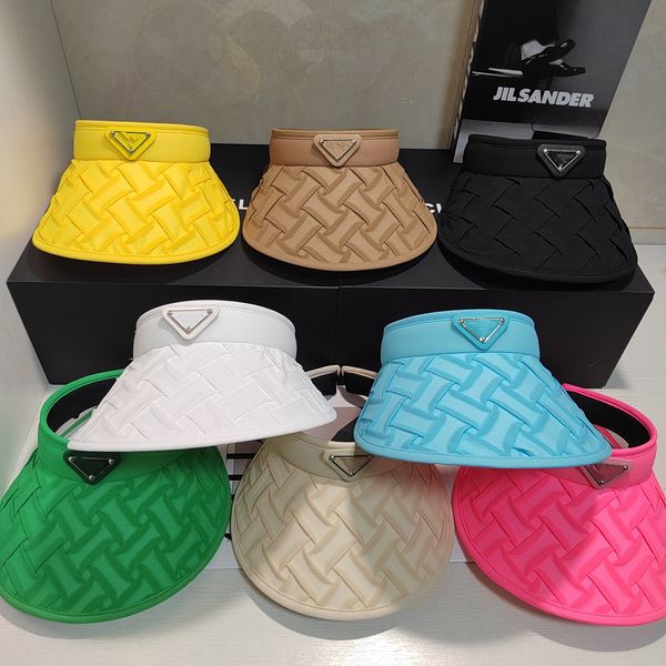 

luxury visors denim caps summer women's hat casquette embroidered letter p hat sun visor hat beach hat baseball hat sun protection hat, Blue;gray