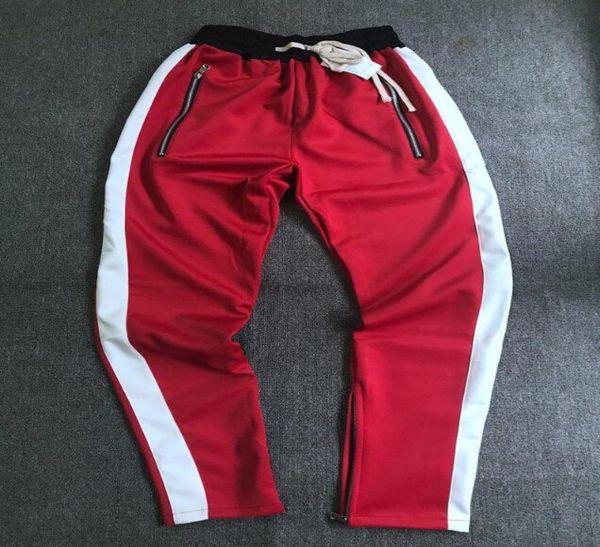 

new fashion street men fear god sports pants men039s loose version spring and autumn small pants zipper jogging casual cotton p2243399, Black