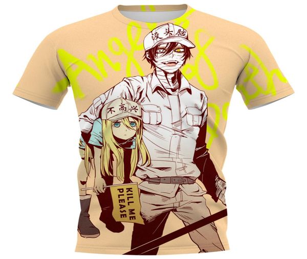 

cloocl cells at work 3d printed tshirts mens casual clothes slim short sleeve hiphop style t shirts teens 9262597, White;black