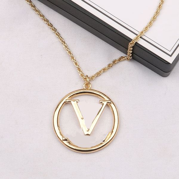 

20style luxury designer brand double letter necklaces chain 18k gold plated pendant sweater newklace for women wedding jewerlry accessories, Silver