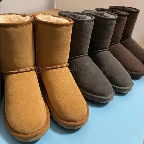 

designer 5825 shoes leather snow boots mid-calf boots women's shoes outdoor shoes men's shoes plus wool warm shoes snow boots foam, Black