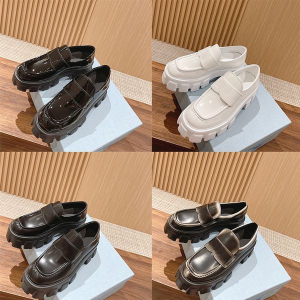 

matte loafers trainers white black brushed leather cloudbust classic patent monolith triangle log designer shoe men women casual