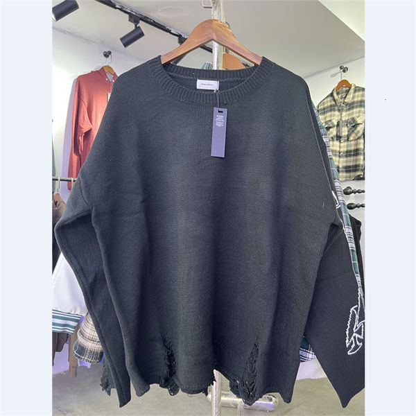 

men's sweaters fw vintage sweater men women 1 destructive design pullovers knitted 230802, White;black