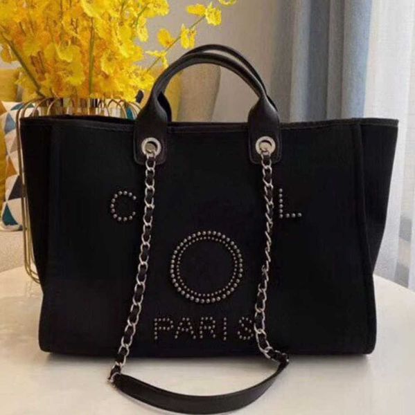 

classic luxury women's evening bags pearl beach handbag brand cc designers women tote bag large capacity female backpack small portable