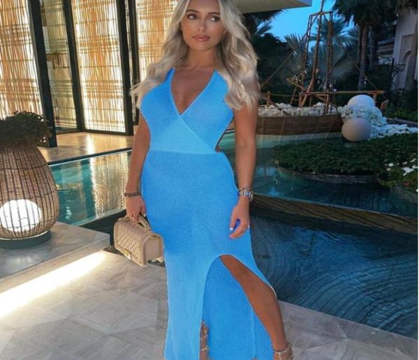 

summer knitted beach dress women holiday swim bikinis cover ups dresses maxi robe plage beachwear women039s swimwear6586941, White;black